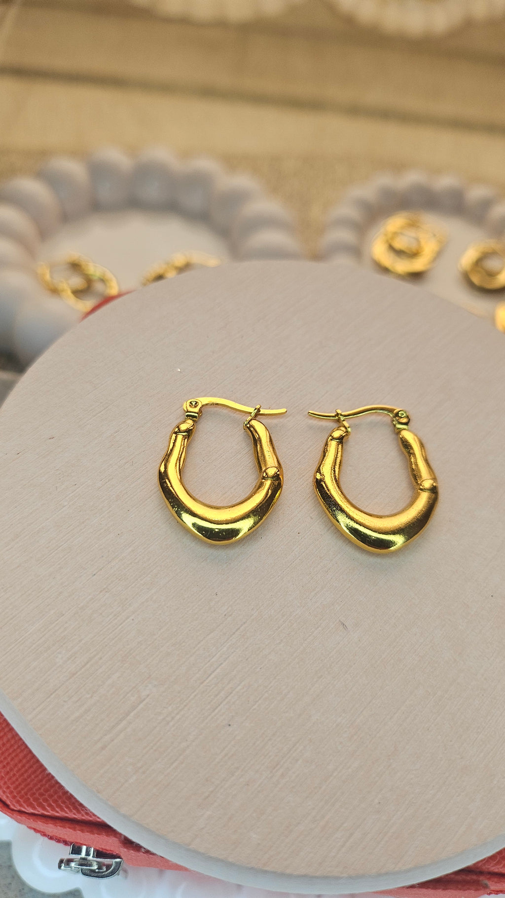 Gold Mini Chunky Hoop Earrings