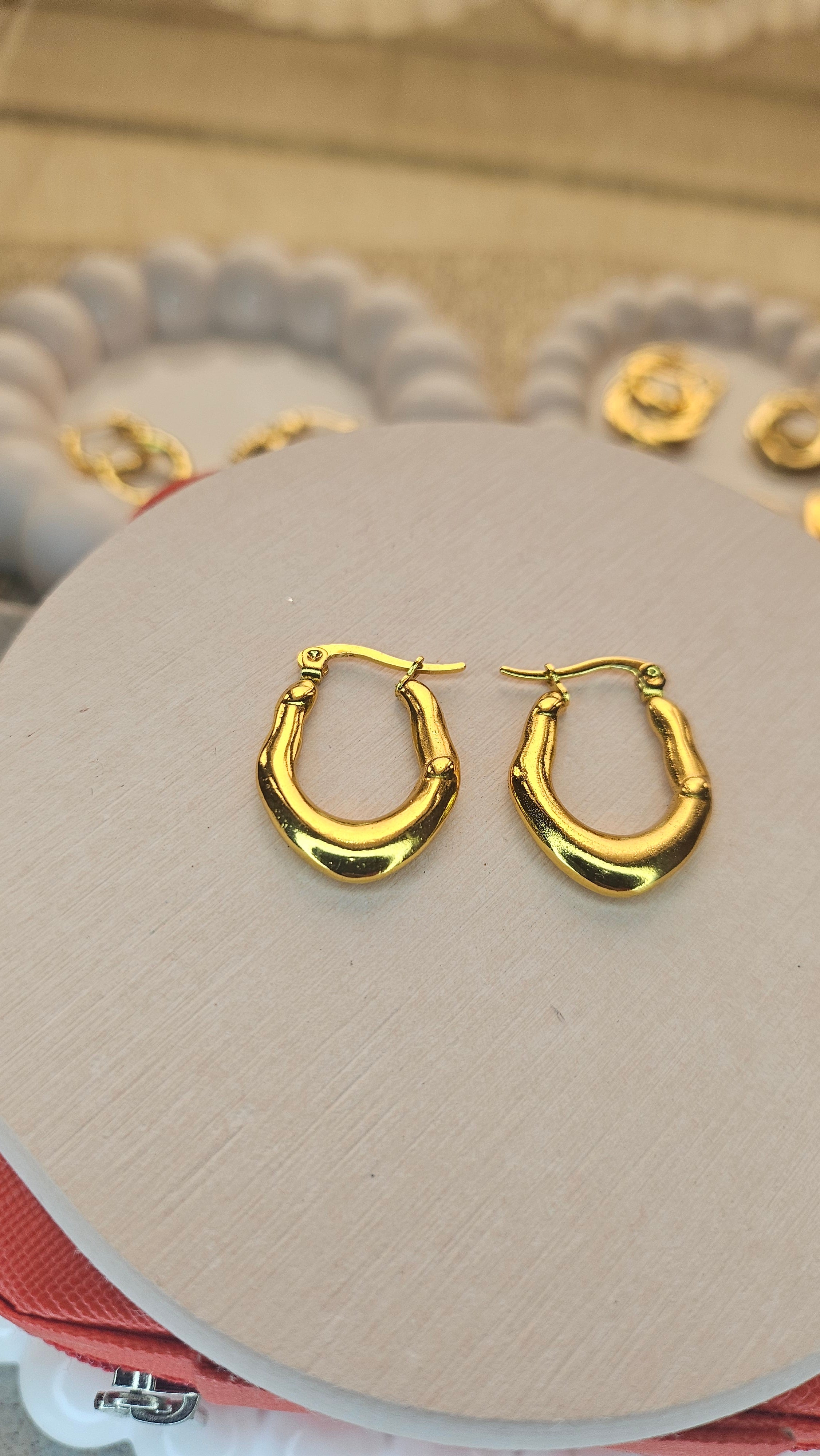 Gold Mini Chunky Hoop Earrings