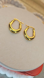 Gold Mini Chunky Hoop Earrings