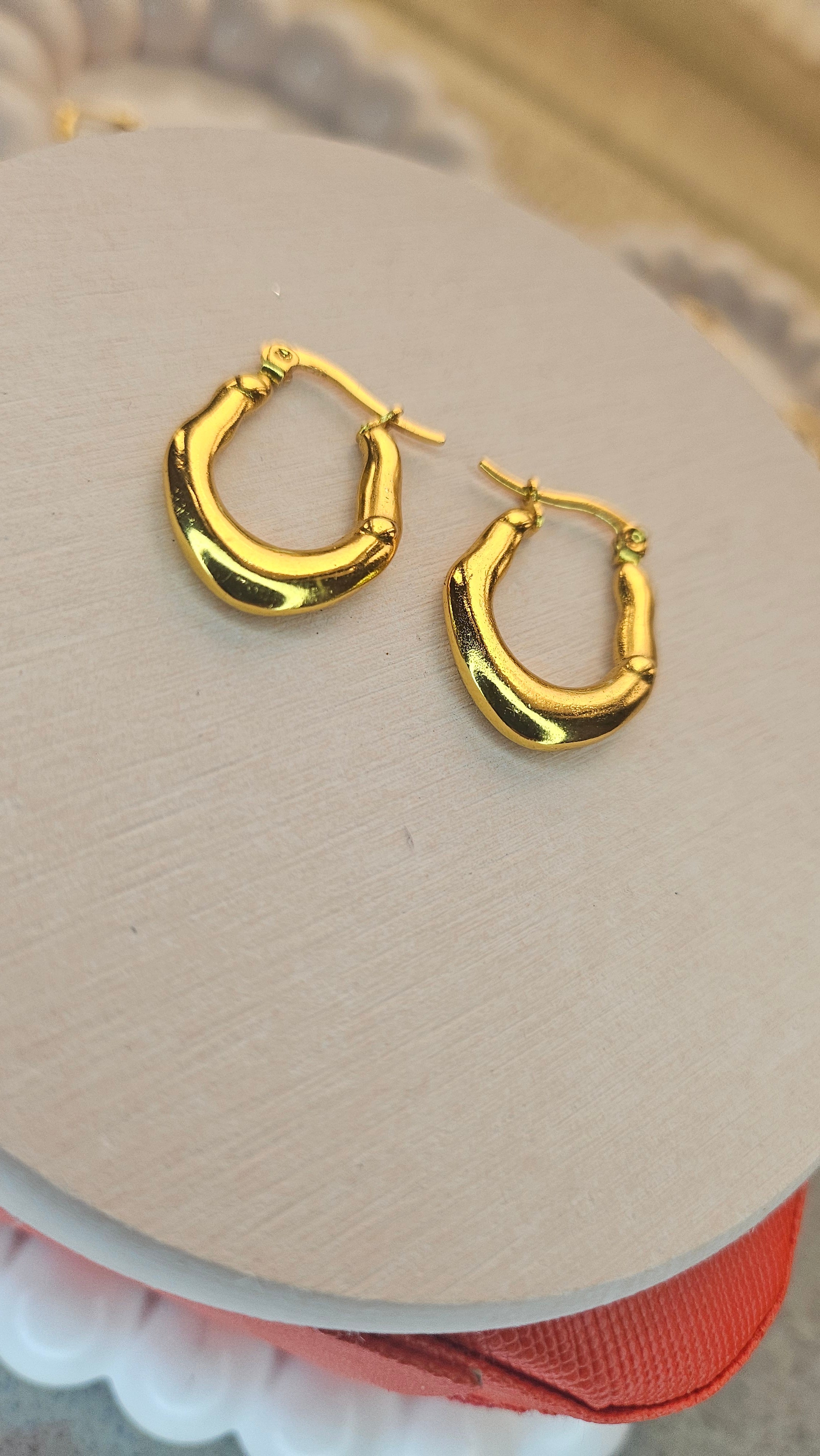 Gold Mini Chunky Hoop Earrings