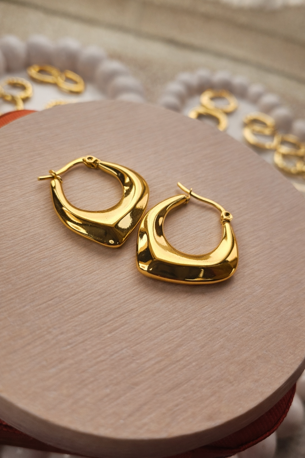 Gold Modern Hoop Earrings