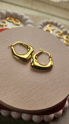 Gold Modern Hoop Earrings