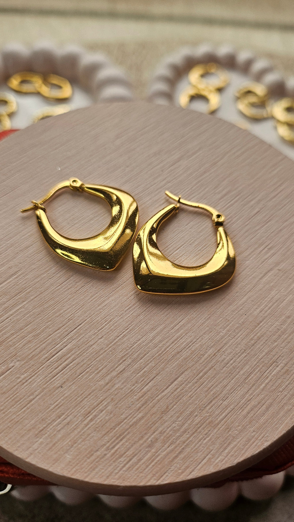 Gold Modern Hoop Earrings
