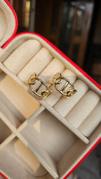 Gold Open Link Earrings