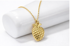 Gold Pineapple Pendant Necklace