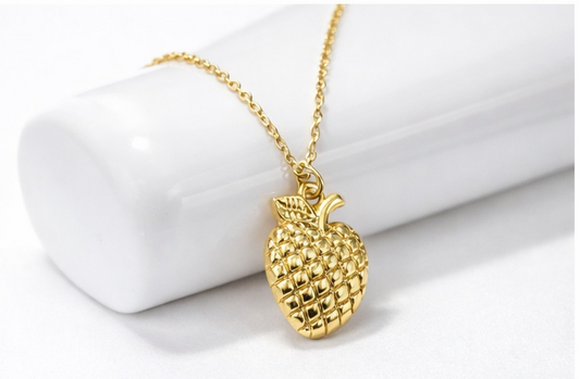 Gold Pineapple Pendant Necklace