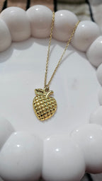 Gold Pineapple Pendant Necklace