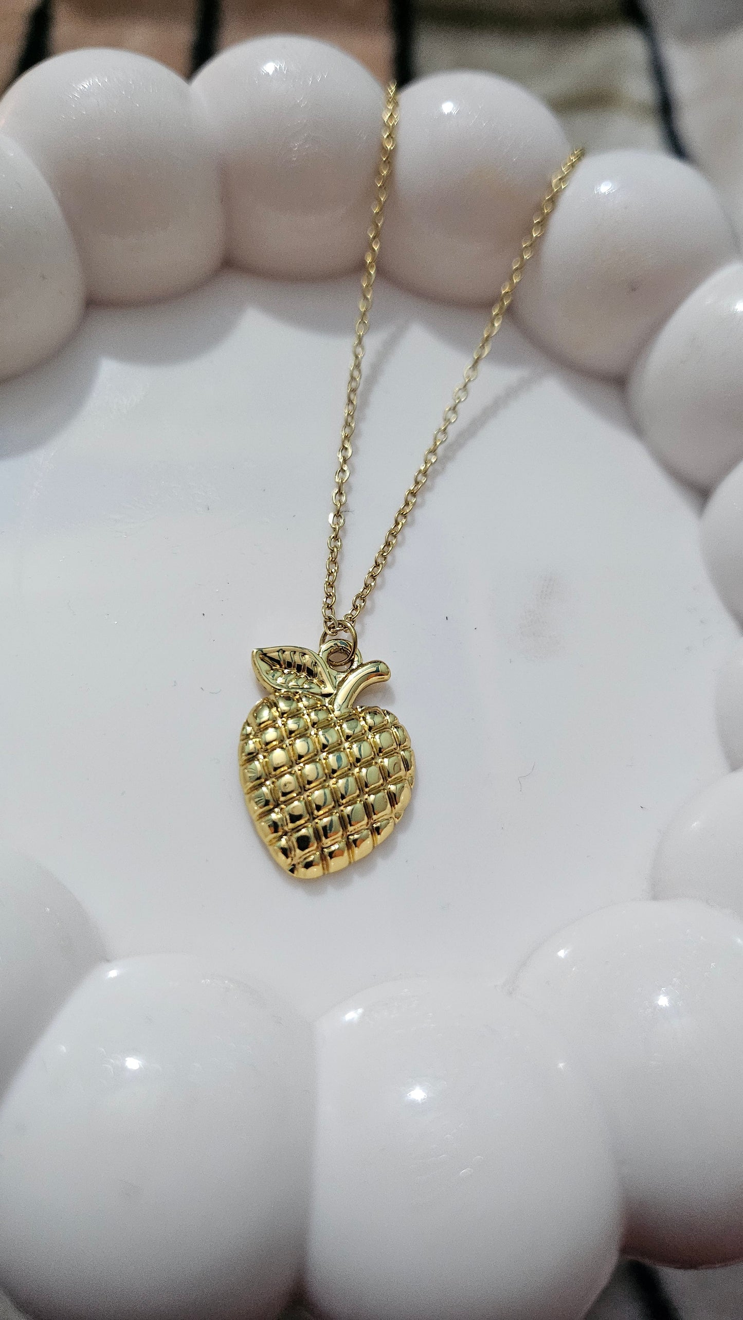 Gold Pineapple Pendant Necklace