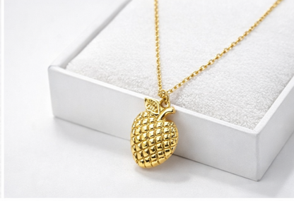 Gold Pineapple Pendant Necklace