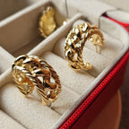Gold Rope Hoop Earrings