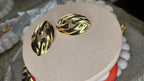 Golden Aura Sculpted Stud Earrings
