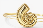 Golden Aura Spiral Cuff Bracelet | Violet Vows