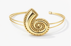 Golden Aura Spiral Cuff Bracelet | Violet Vows