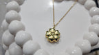 Golden Bloom Floral Pendant Necklace | Violet Vows