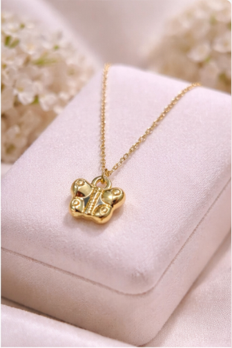 Golden Butterfly Charm Necklace