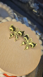 Golden Butterfly Stud Earrings
