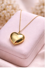 Golden Heart Charm Necklace
