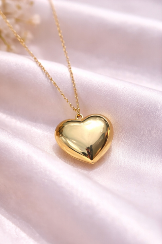 Golden Heart Charm Necklace