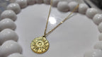 Golden Sol Sunburst Pendant Necklace