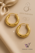 Golden Stella Hoops