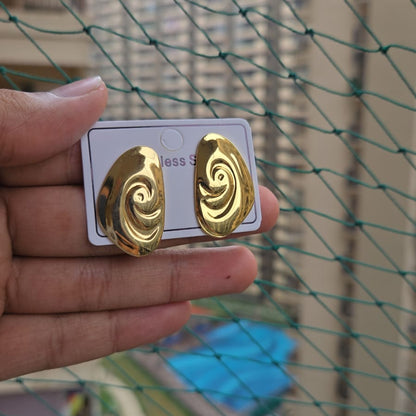 Golden Swirl Studs
