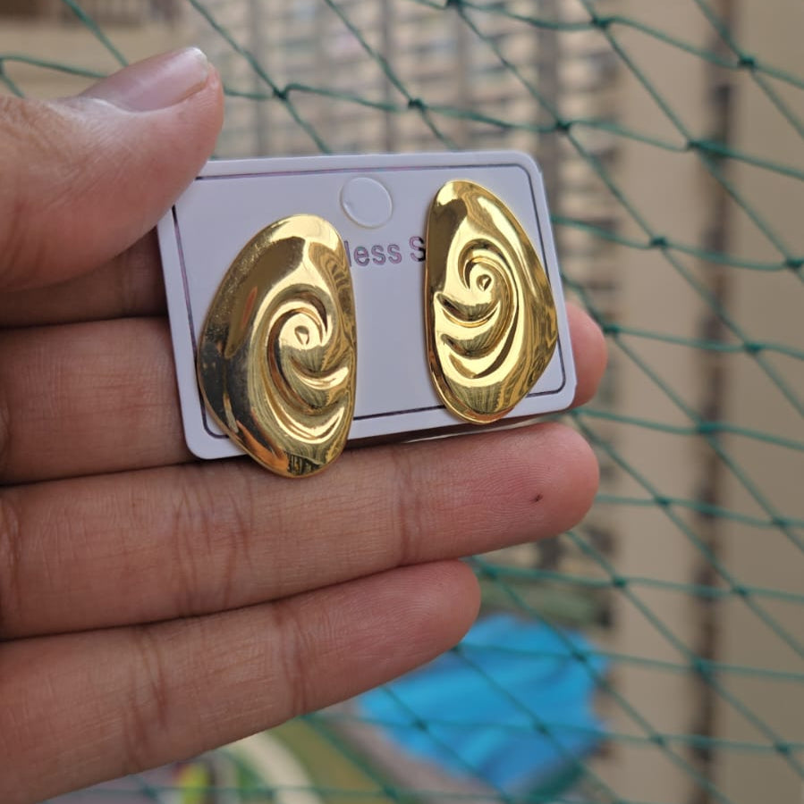 Golden Swirl Studs