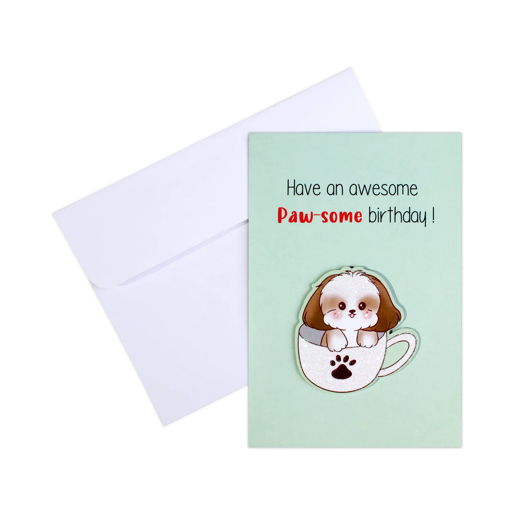 Greeting Card - Have an Awesome Paw-some Birthday 4 X 6 inch