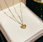 Gold Plated Stainless Steel Anti Tarnish Heart Themed Pendant For Women