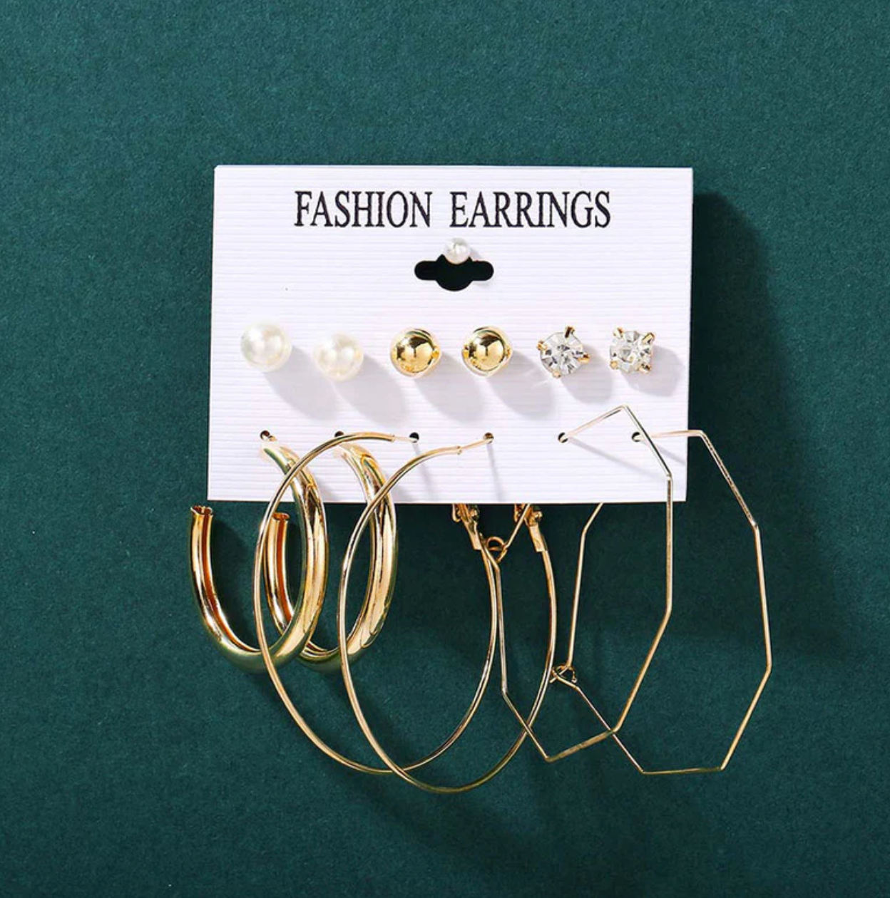 Swanky Pearl and AD Gold Plated Earrings For Women