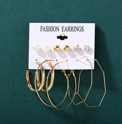 Swanky Pearl and AD Gold Plated Earrings For Women