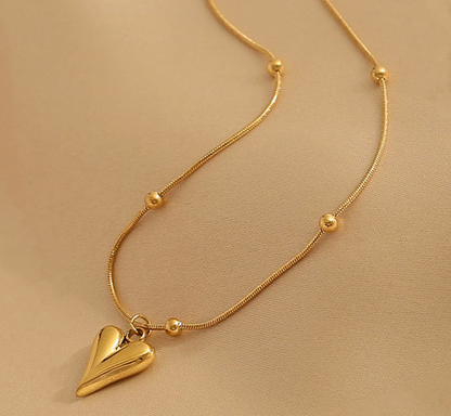 Gold-Plated Anti Tarnish Heart themed Stainless Steel Pendant
