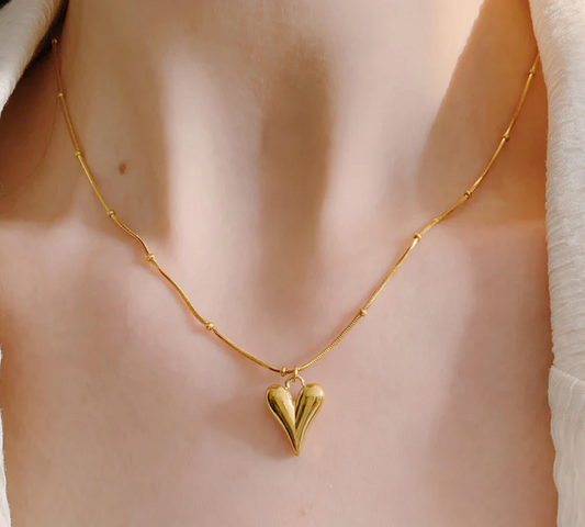 Gold-Plated Anti Tarnish Heart themed Stainless Steel Pendant