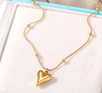 Gold-Plated Anti Tarnish Heart themed Stainless Steel Pendant