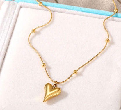 Gold-Plated Anti Tarnish Heart themed Stainless Steel Pendant