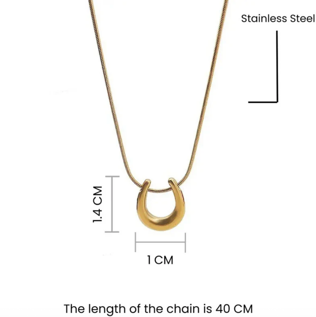 Gold-Plated Stainless Steel Anti Tarnish Geometric Shaped Pendant For Women