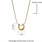 Gold-Plated Stainless Steel Anti Tarnish Geometric Shaped Pendant For Women