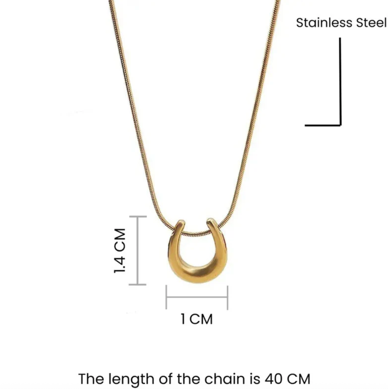 Gold-Plated Stainless Steel Anti Tarnish Geometric Shaped Pendant For Women