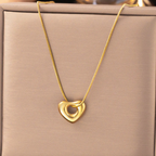 Gold Plated Anti Tarnish Stainless Steel Heart Themed Pendant