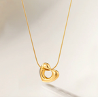 Gold Plated Anti Tarnish Stainless Steel Heart Themed Pendant