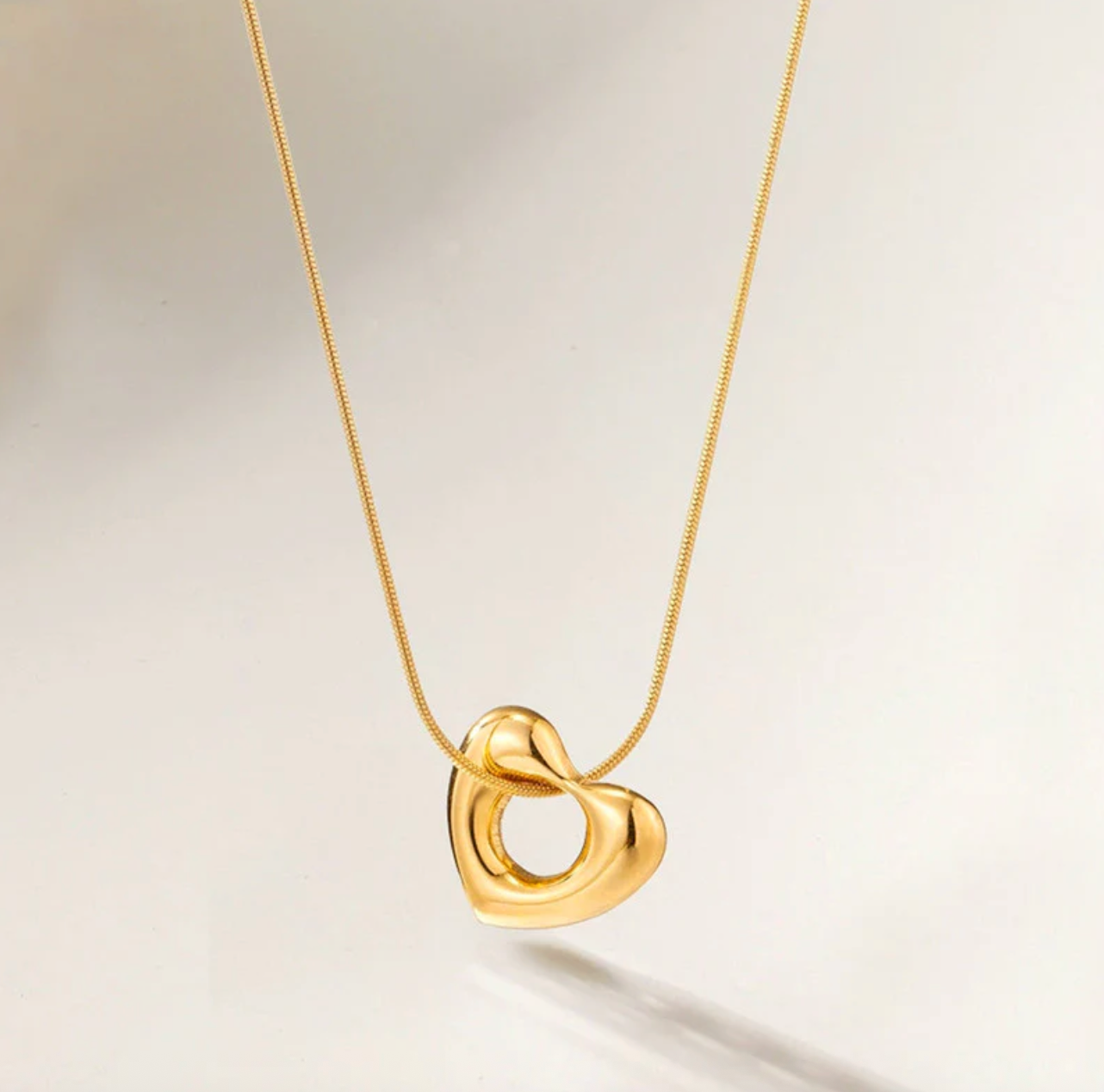 Gold Plated Anti Tarnish Stainless Steel Heart Themed Pendant