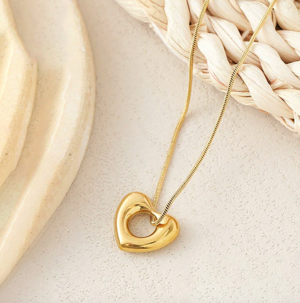 Gold Plated Anti Tarnish Stainless Steel Heart Themed Pendant