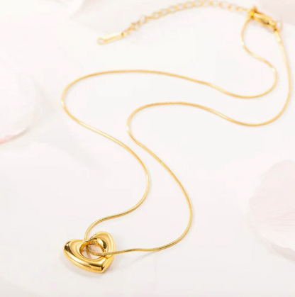 Gold Plated Anti Tarnish Stainless Steel Heart Themed Pendant