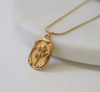 Gold Plated Anti Tarnish Rose Themed Pendant