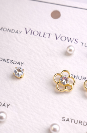 7 Pair Daily Wear Stud Earrings Set for Women – Cute Designer Combo