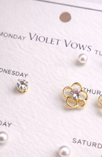 7 Pair Daily Wear Stud Earrings Set for Women – Cute Designer Combo