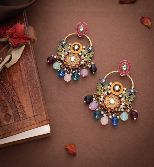 Shifa - Statement Handpainted with Love Earrings