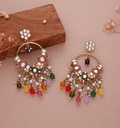 Shifa - Statement Handpainted with Love Earrings - Rainbow