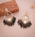 Chahat - Trending Design Chand Bali Earring - Black