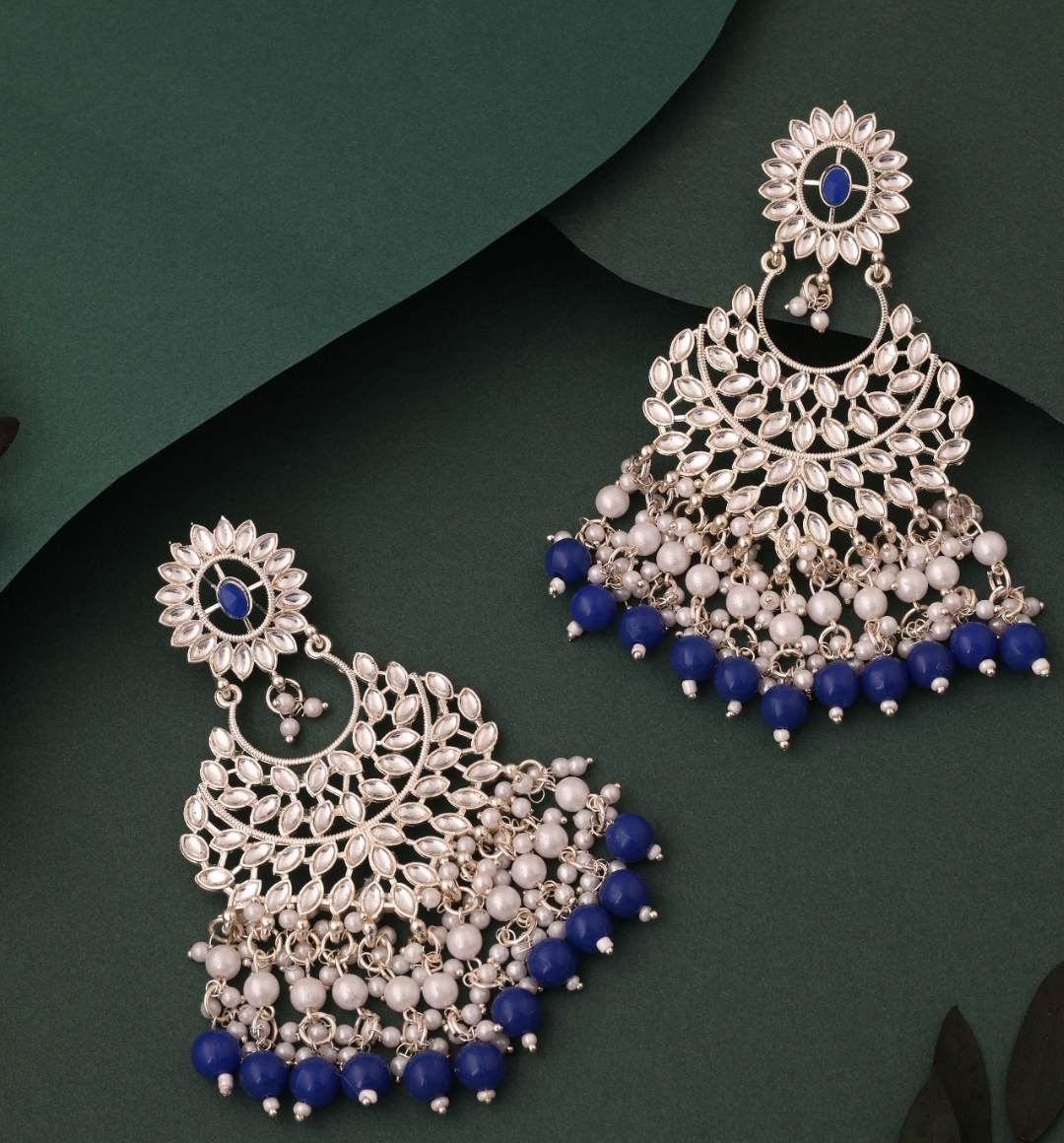 Gomti - Half Moon Earrings - Blue