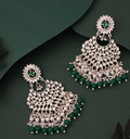 Gomti - Half Moon Earrings - Green